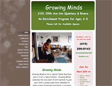 Tablet Screenshot of growingmindschild.com